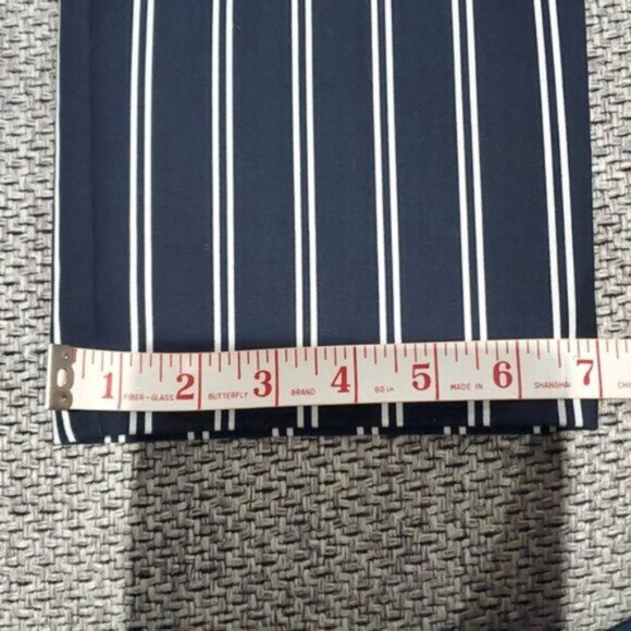 H&M Pinstripe Trousers/Pants Straight Fit Mid Rise- Size 12 - Picture 16 of 16